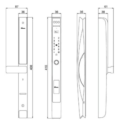 Kích thước Demax EL-C905 CG Wifi App