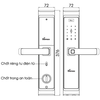 Kích thước Demax EL-MS88 MB App