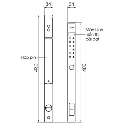 Kích thước Demax EL-MS908 AG CNC Wifi App