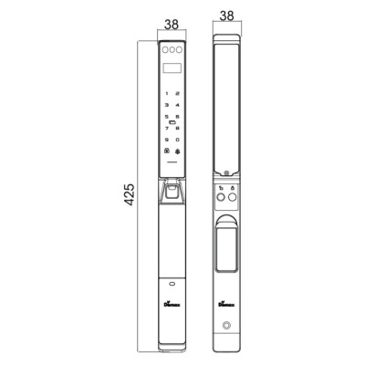 Kích thước Demax EL-MS909 GS Wifi App