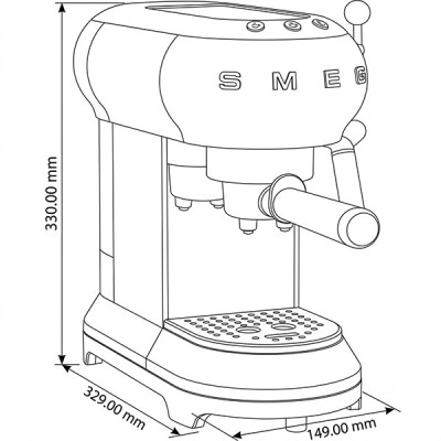 kích thước Smeg ECF01PKEU 535.43.656