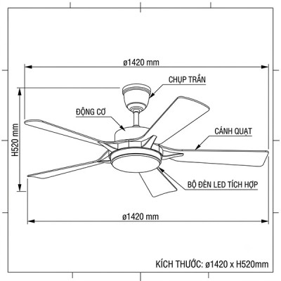kích thước FL HD-517T