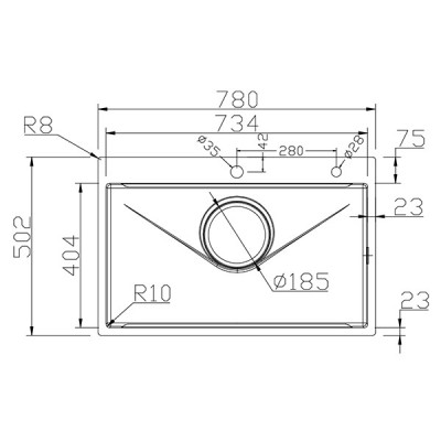 Kích thước Chậu rửa chén Nhật Hikari Grandx GX7850J