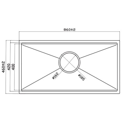 Kích thước Chậu rửa chén Handmade GrandX GX8646S