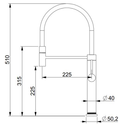 Kích thước Vòi rửa chén GrandX GXF01