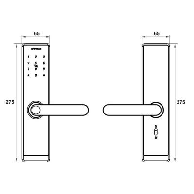 kích thước 1 Hafele ALPHA - AL2501B 499.21.232