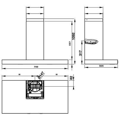 kích thước TT Hafele HC-W705B 533.87.377
