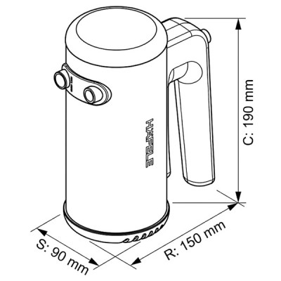 kích thước TT Hafele HH-B400A 535.43.276