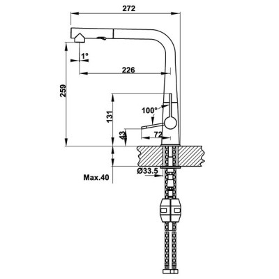 kích thước Hafele HT20-GH1P259 570.82.400