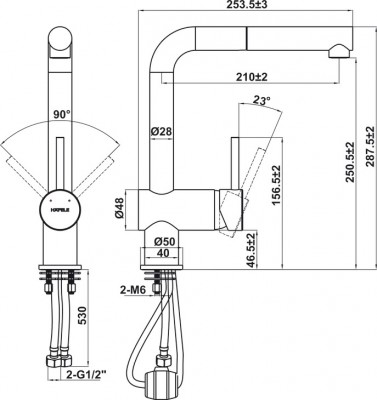 kích thước Hafele HT21-GH1P254 577.55.390