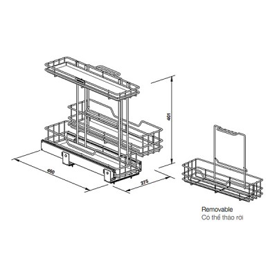 kích thước Hafele 595.04.095