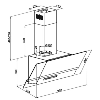 kích thước Hafele HC-H902WB 533.87.379