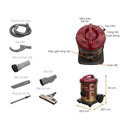 Kích thước Hitachi CV-940Y 24CV-WR