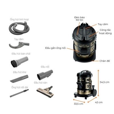 Kích thước Hitachi CV-950F BK