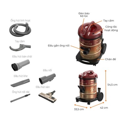 Kích thước Hitachi CV-950F WR