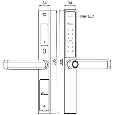 Kích thước Demax EL-C1O3 CG App