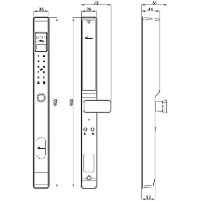 Kích thước Demax EL-C903 CG