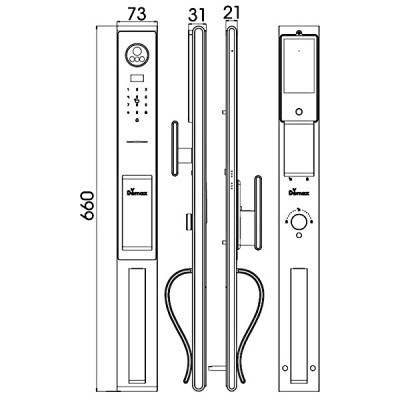 Kích thước Demax EL-MS999V CNC App Remote