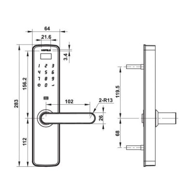 kích thước TT Hafele DL7100 912.05.498