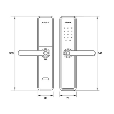 kích thước TT Hafele DL7600 912.20.231