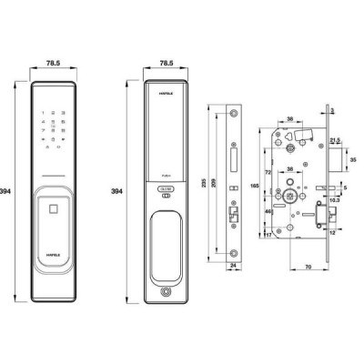 kích thước TT Hafele PP8100 912.20.261