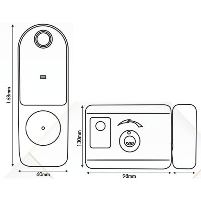kích thước Khóa cửa cổng Kassler KL-579 Grey App Remote kích thước Khóa cửa cổng Kassler KL-579 Grey App Remote