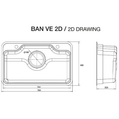 Kích thước Chậu rửa bát TAKA Series KF7848FS Basic