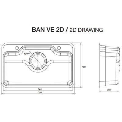 Kích thước Chậu rửa bát TAKA Series KF7848FS Plus