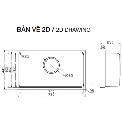 kích thước Kluger KU7844FS Basic