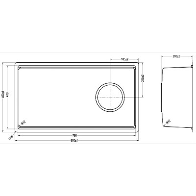 Kích thước Chậu rửa bát Kluger TOYA Series KY8045ST Plus