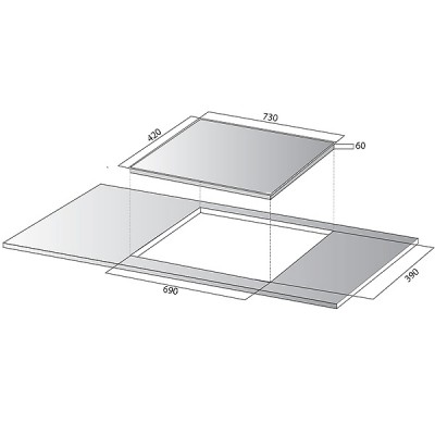 kích thước Kocher DI-833GE kích thước Kocher DI-833GE
