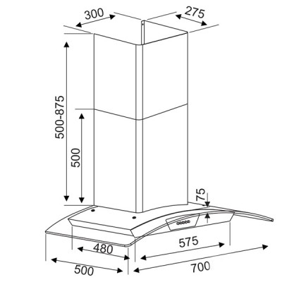 Kích thước Kocher K-228S (70cm)