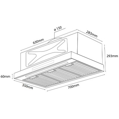 Kích thước Kocher Turbo X3D-350N  Kích thước Kocher Turbo X3D-350N