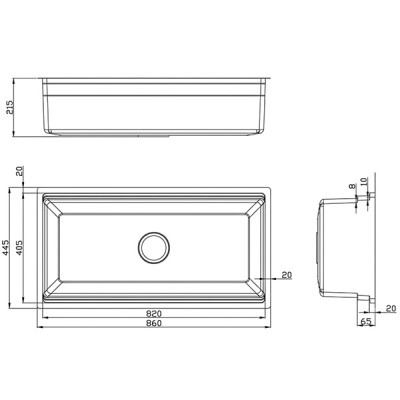 Kích thước Chậu rửa chén Konox KN8644SU Dekor