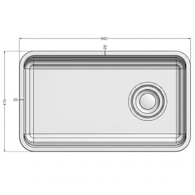Kích thước Chậu rửa chén Konox Tari Smart 8047