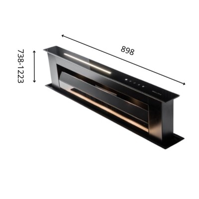 kích thước Malloca Downdraft K-900BM
