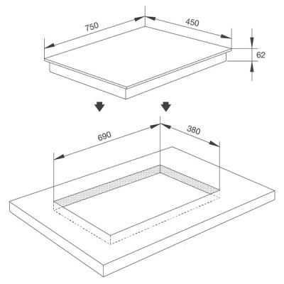 kích thước Malloca MI7302EMS
