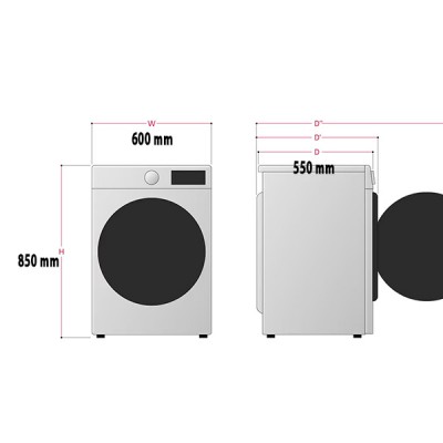 Kích thước Máy giặt sấy LG FV1409S4W