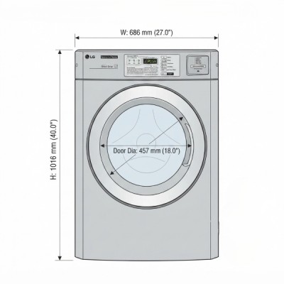 Kích thước Máy giặt công nghệ LG CWT29MDORS