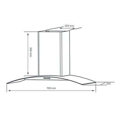 Kích thước MÁY HÚT MÙI Kocher K-8870BL