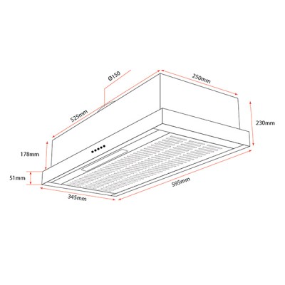 Kích thước Máy hút mùi Kocher K6360
