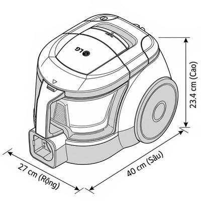 kích thước LG VC5420GHAQ