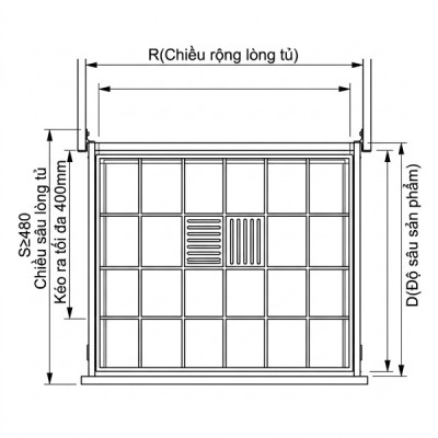 Kích thước Ngăn Kéo Đồ Trang Sức Bọc Da Cao Cấp - High Class Grey Grandx XM.80C