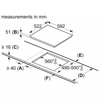 kích thước PID651DC5E Serie 8