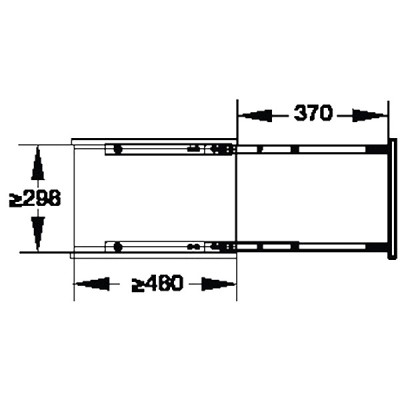 kích thước ray Hafele 545.48.911