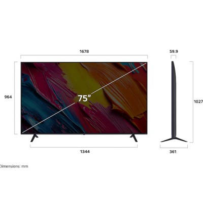 Kích thước Smart TV LG 75QNED70ASA