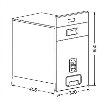 Kích thước Thùng gạo mặt kính nút nhấn GrandX XR.G302G