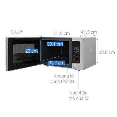 Kích thước Toshiba ER-SGS34(S1)VN