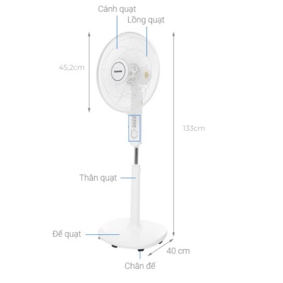 Kích thước Toshiba F-LSA10(W)VN