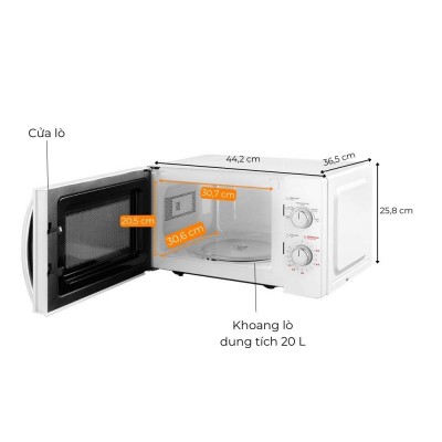 Kích thước Toshiba MWP-MM20P(WH)